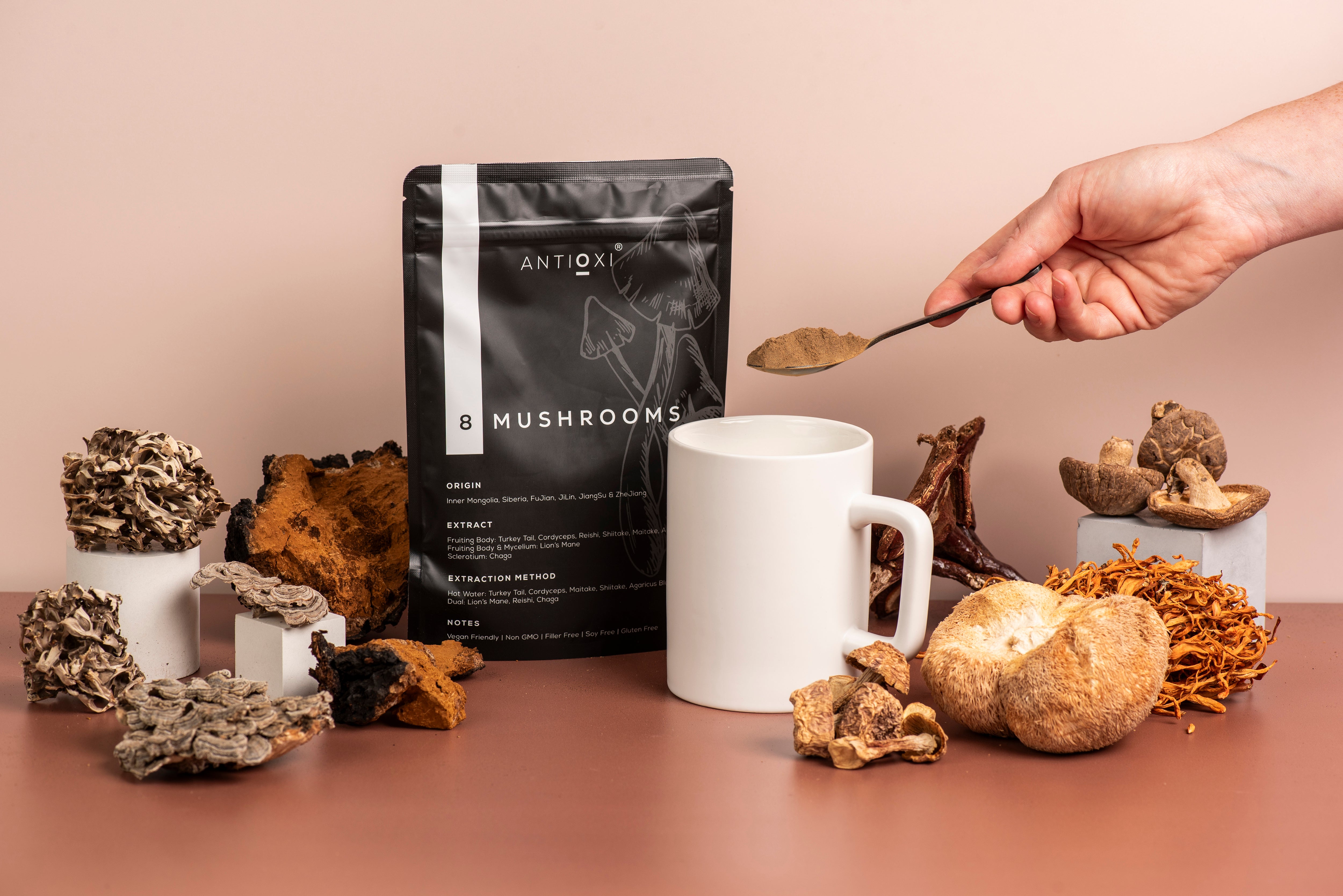 8 Mushrooms Blend - Premium Svampetilskud 90 Kapsler