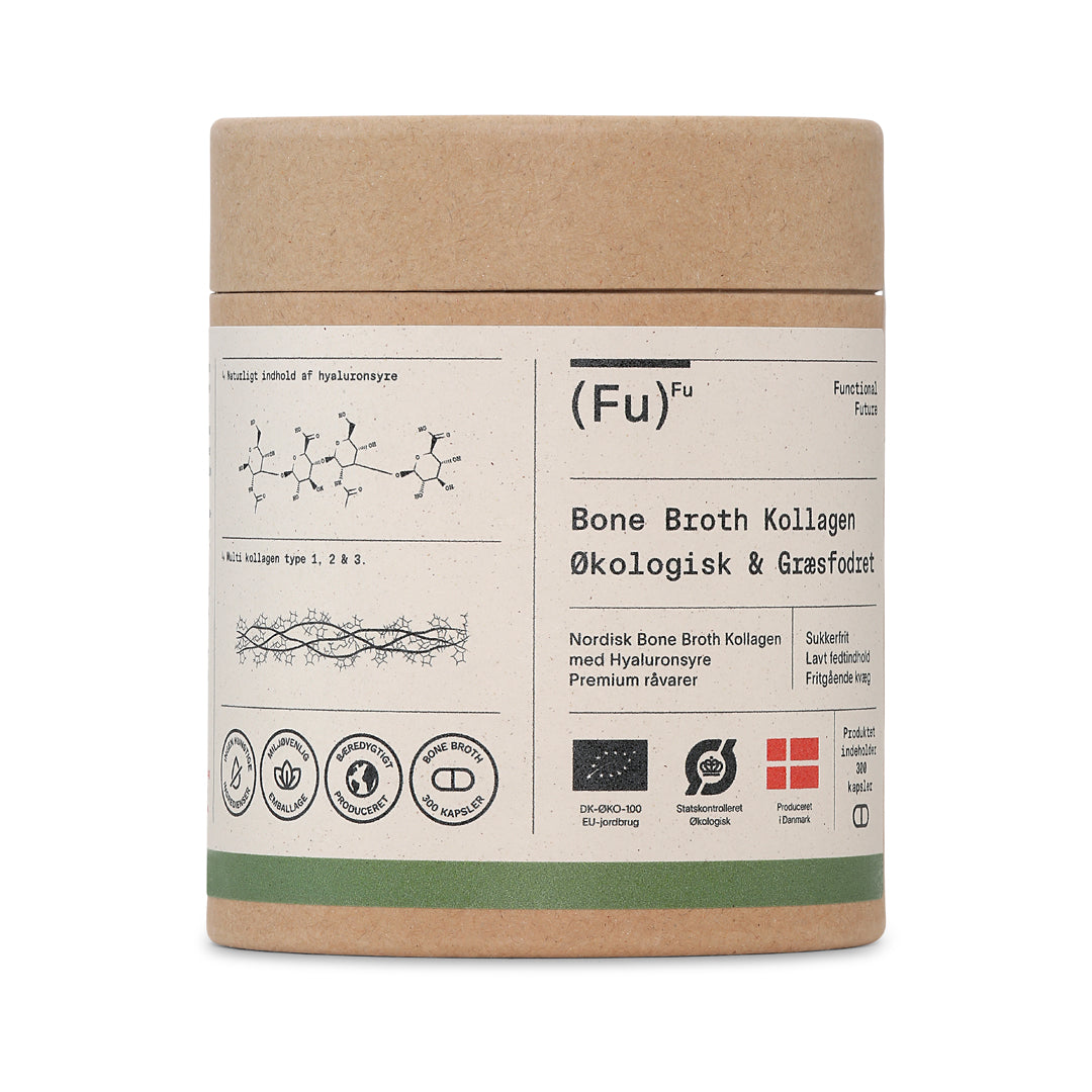 Økologisk Bone Broth Kollagen Kapsler - Premium Kvalitet