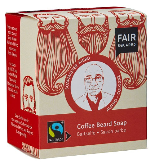 FAIR SQUARED - Økologisk Skæg Sæbebar med kaffe ekstrakt