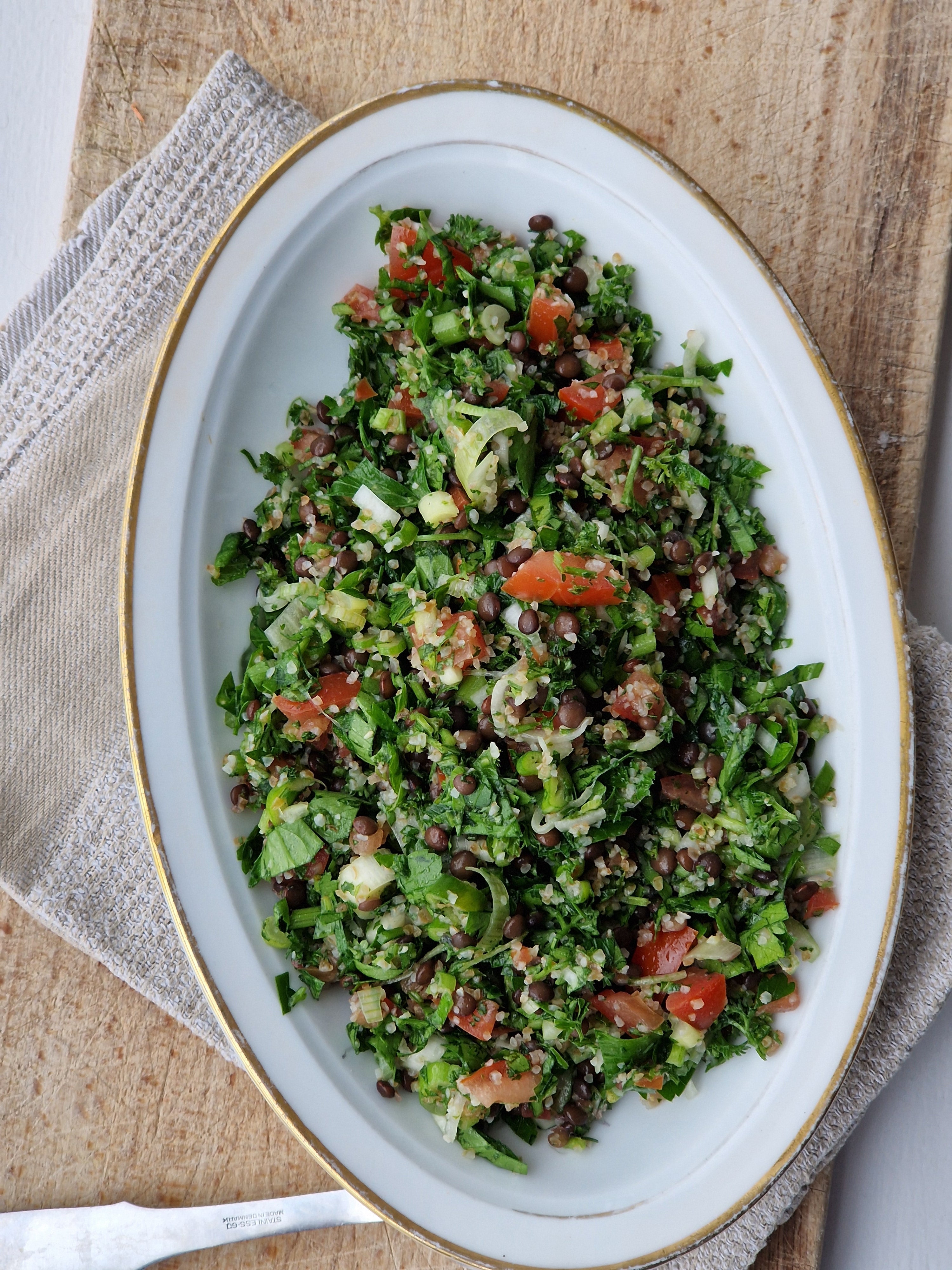 Libanesisk tabouleh med belugalinser - Bælgfrugter fra bornholm er toplækre!
