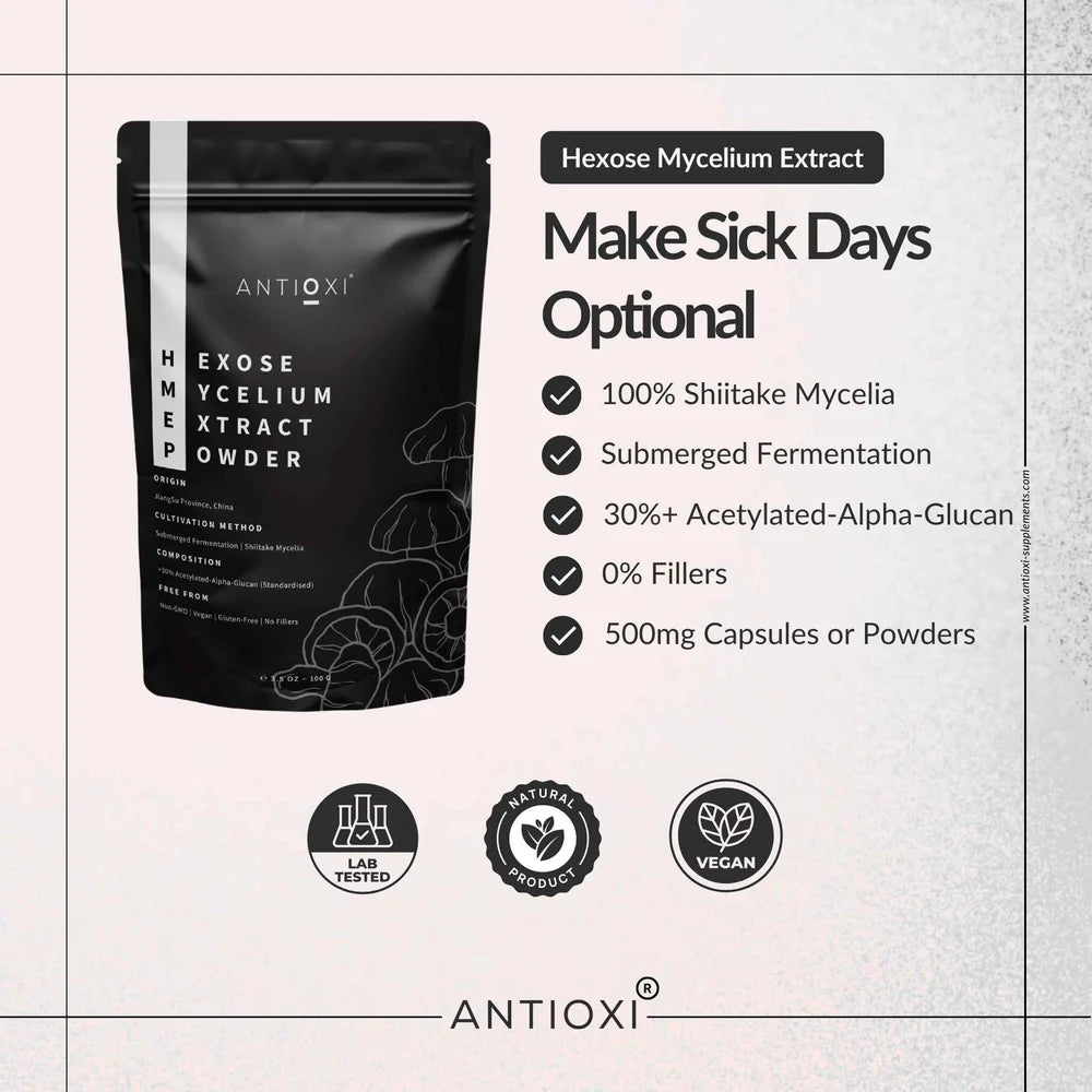 Hexose Mycelium Extract (AHCC) Kapsler 90