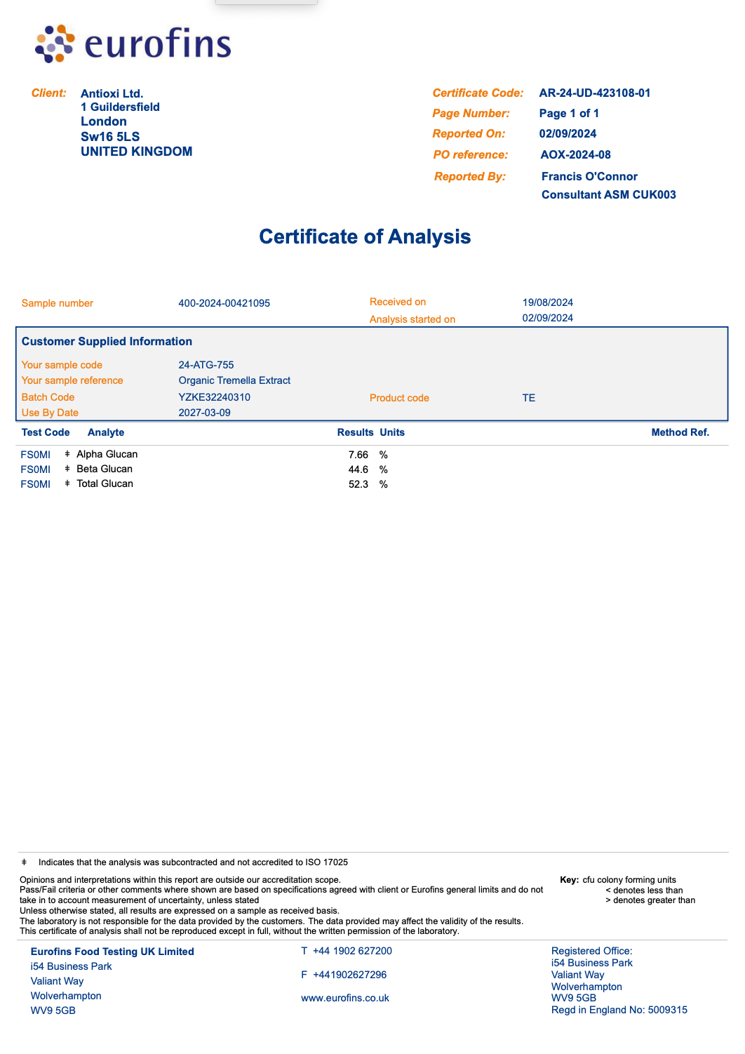 Tremella Tinktur – 60 ml